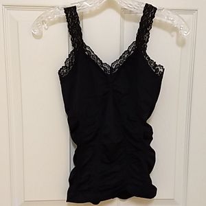 MOPAS Black Lace Trim Tank/Cami NWOT